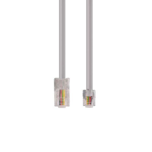 Picture of 2m RJ12 to RJ45 Cable - 4C All pins connected crossed Colour Grey