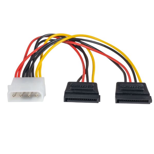 Picture of Dual Port Serial ATA Power Splitter Cable Converts 5.25'' Power Connector to 2x SATA