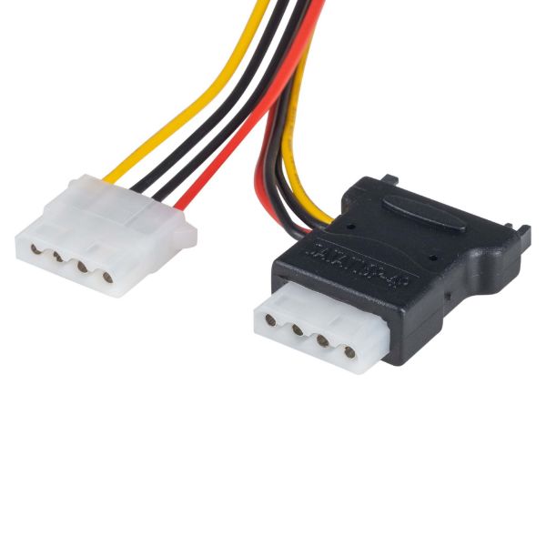 Picture of Dual Port Serial ATA Power Splitter Cable Converts SATA to 2x 5.25'' Power Connector