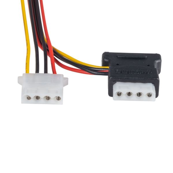 Picture of Dual Port Serial ATA Power Splitter Cable Converts SATA to 2x 5.25'' Power Connector