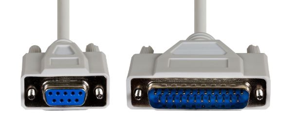 Picture of 2m PC AT Serial Printer Cable - Moulded DB9F/DB25M