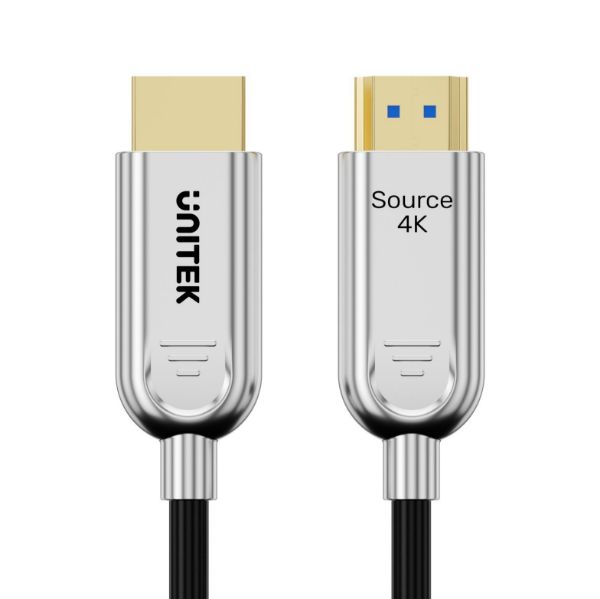 Picture of 15m HDMI 4K Fibre Optic 2.0 Cable w/ 24K Gold-plated Connectors. Supports HDR ARC