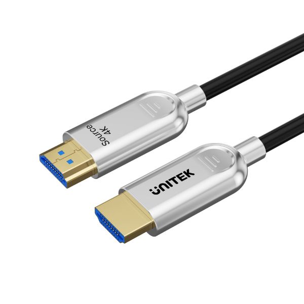 Picture of 60m HDMI 4K Fibre Optic 2.0 Cable w/ 24K Gold-plated Connectors. Supports HDR ARC