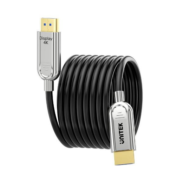 Picture of 80m HDMI 4K Fibre Optic 2.0 Cable w/ 24K Gold-plated Connectors. Supports HDR ARC