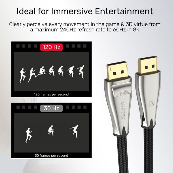 Picture of 1m DisplayPort V1.4 Cable FUHD Supports up to 8K Maximum Resolution 7680x4320@60Hz