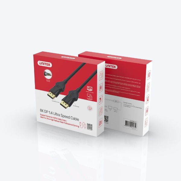 Picture of 3m DisplayPort V1.4 Cable Supports 8K@60Hz 4K@144Hz & 1440p@240Hz 32.4Gbps