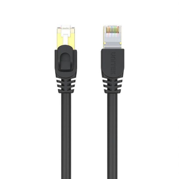 Picture of 3m CAT7 Black SSTP 26AWG Patch Lead in PVC Jacket Supports 10 Gigabit Ethernet