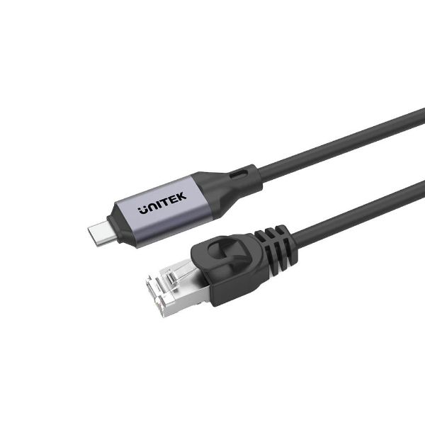 Picture of 1m USB-C to RJ45 High-Speed 1Gbps Ethernet Cable. Connect PC Direct to Router