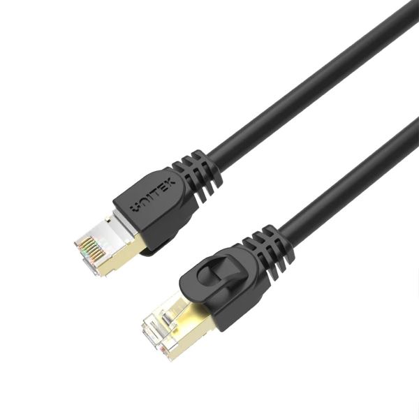 Picture of 20m CAT7 Black SSTP 26AWG Patch Lead in PVC Jacket Supports 10 Gigabit Ethernet