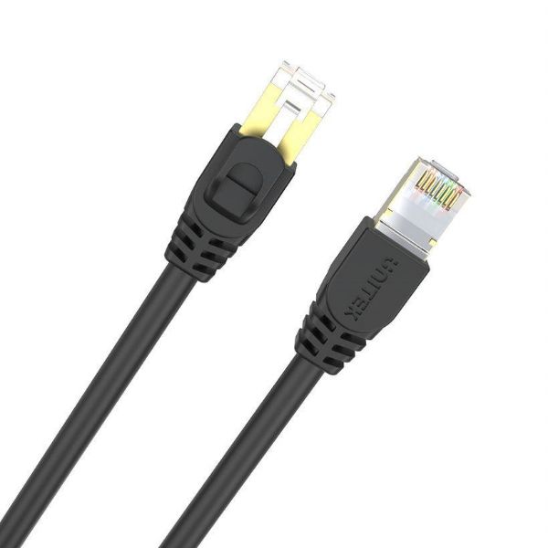 Picture of 20m CAT7 Black SSTP 26AWG Patch Lead in PVC Jacket Supports 10 Gigabit Ethernet