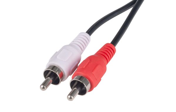 Picture of 2m RCA Audio Cable 2 RCA to 2 RCA Plugs 30AWG Red White