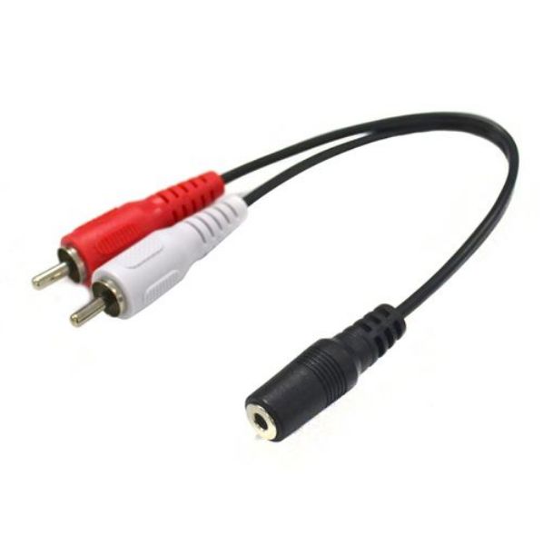 Picture of 200mm Stereo 3.5mm Female to 2 RCA Male Cable