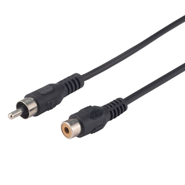 Picture of 2m RCA Plug to Socket Extension Cable 30AWG