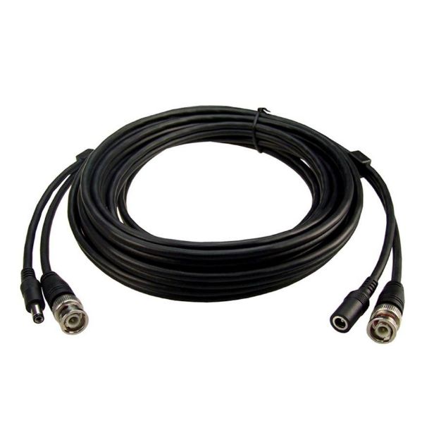 Picture of 15m BNC Male to Male w/ 2.1mm Power Cable Male/Female 75ohm Coax Cable w/ 0.75mm Cable