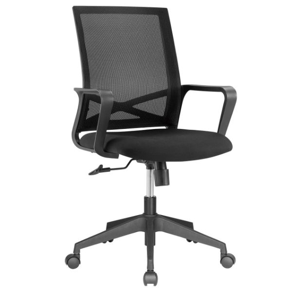 Picture of Office Chair. Ergonomic w/ Breathable Mesh Back Pneumatic Seat-Height Adjust