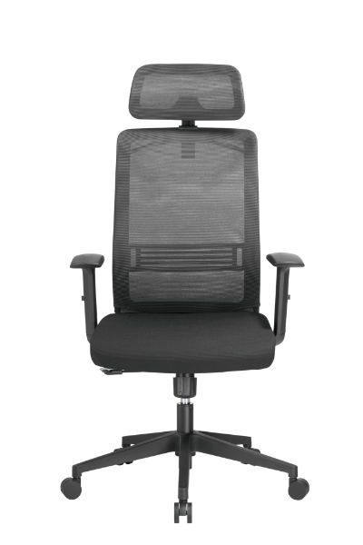 Picture of Office Chair w/ Headrest. Ergonomic & Breathable Mesh Pneumatic Seat-Height Adjust
