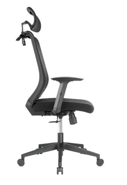 Picture of Office Chair w/ Headrest. Ergonomic & Breathable Mesh Pneumatic Seat-Height Adjust