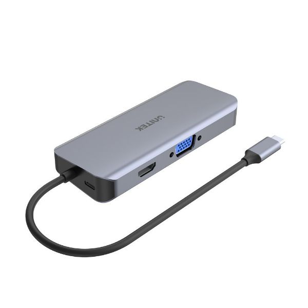 Picture of 9-in-1 USB 3.1 Multi-Port Hub w/ USB-C Connector. Includes 1x HDMI Port 1x VGA