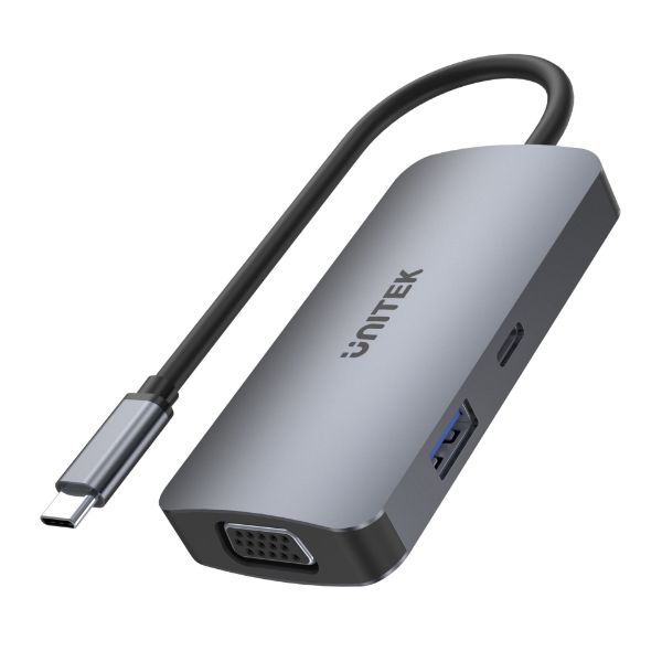 Picture of 5-in-1 USB 3.1 Mulit-Port Hub w/ USB-C Connector. Includes 2x HDMI Ports 1x VGA