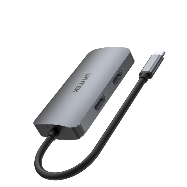 Picture of 5-in-1 USB 3.1 Mulit-Port Hub w/ USB-C Connector. Includes 2x HDMI Ports 1x VGA