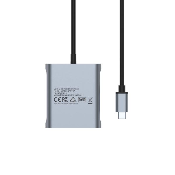 Picture of USB-C Bi-directional Switch. Supports up to 4K@144Hz. up to 10Gbps Data Transfer