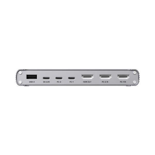 Picture of USB-C 10Gbps HDMI Split Screen KVM Switch. 1 HDMI 4K@30 & 5 USB-A Ports