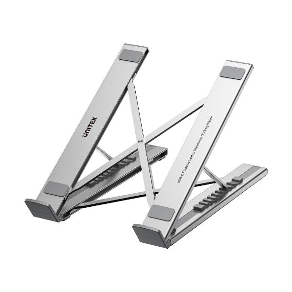 Picture of 7-in-1 Multi-Port Foldable Laptop Stand Docking Station w/ USB-C Connector.