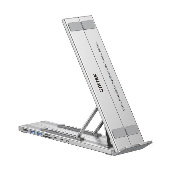 Picture of 7-in-1 Multi-Port Foldable Laptop Stand Docking Station w/ USB-C Connector.