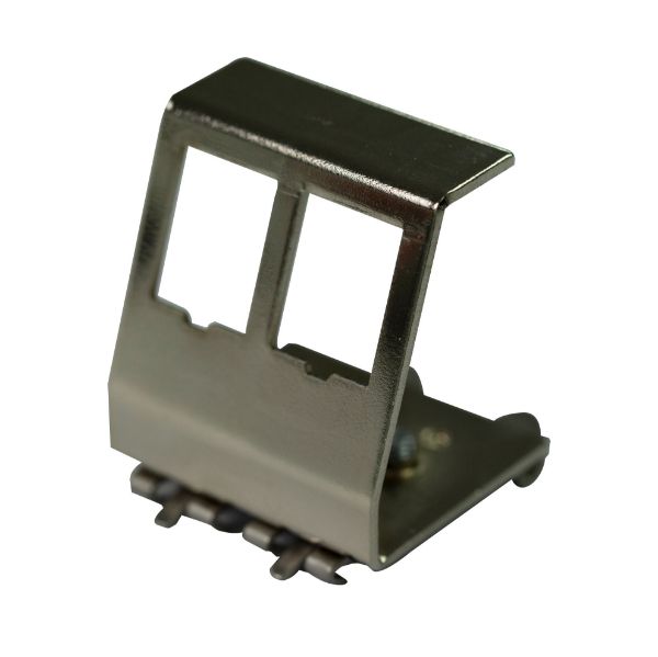 Picture of 2 Port Keystone to DIN Mount Metal Adapter Plate