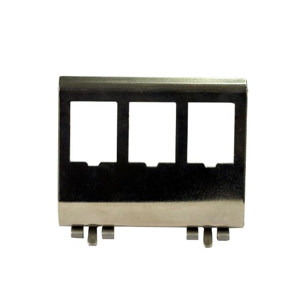 Picture of 3 Port Keystone to DIN Mount Metal Adapter Plate