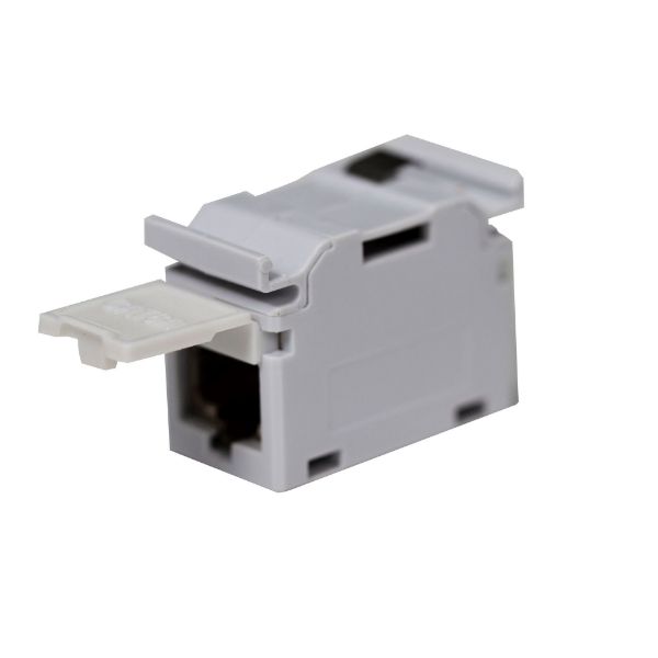 Picture of Cat6A RJ45 DIN Rail Mounted 1DU Shielded Coupler