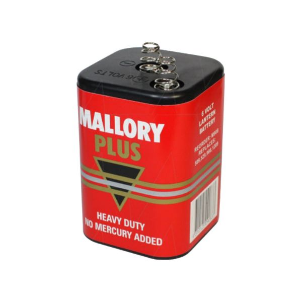 Picture of Mallory 6V Battery. MN908 4LR25X