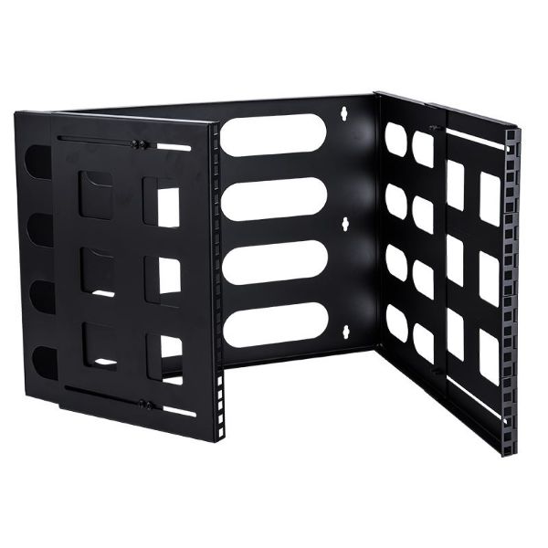 Picture of 8RU 19'' Wall Mount Foldable Bracket. Includes Top & Bottom Covers