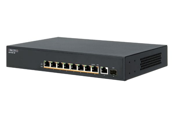 Picture of EDGECORE 10 Port Gigabit Unmanaged (1x SFP & 8xPoE) PoE Switch. Power Budget: 140W