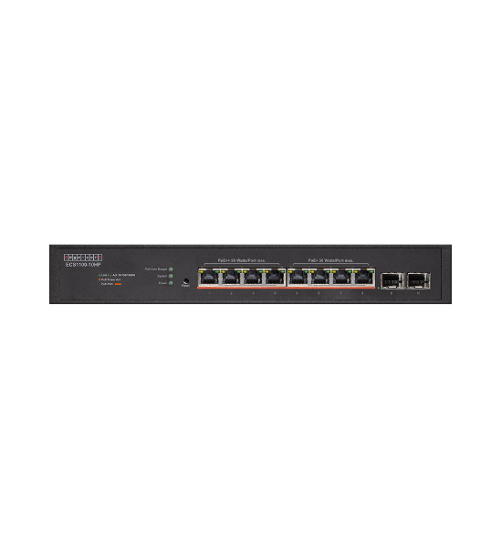 Picture of 10 Port Lite L2 Smart Gigabit Web Managed PoE Switch w/ 8 PoE Ports (90W) & 2 SFP
