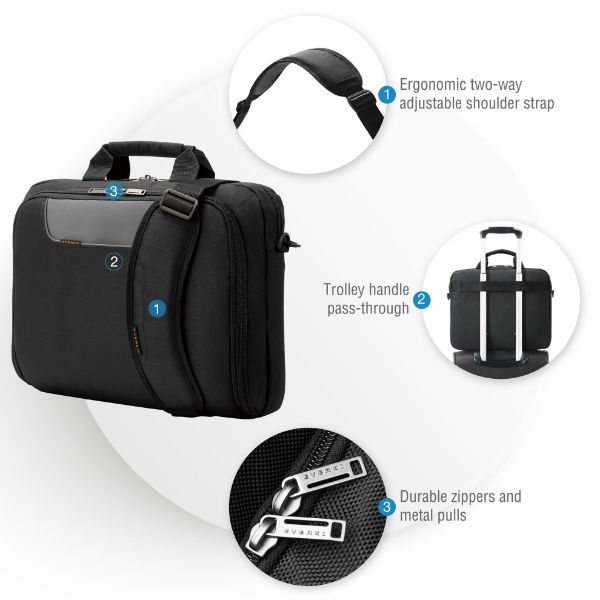 Picture of Advance Briefcase 16'' Separate Zippered Accessory Front stash pocket