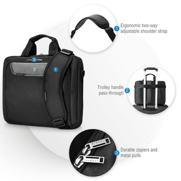 Picture of Advance Briefcase 13-14.1'' with Embroidered Logo MOQ 15pcs