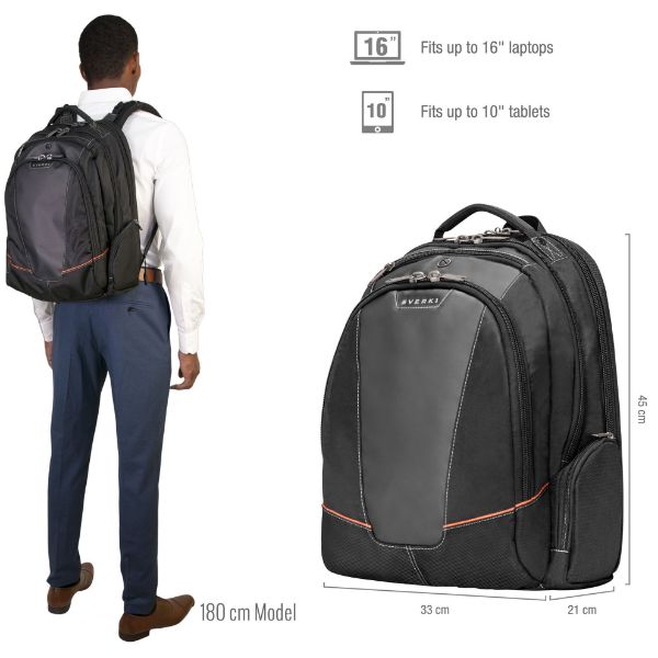 Picture of Flight Laptop Backpack 16'' Checkpoint friendly design 5-Point balance strap system