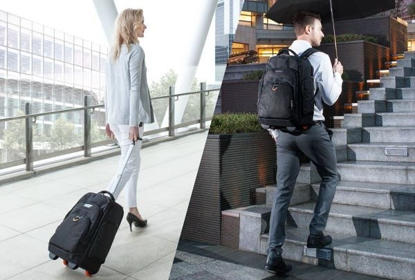 Picture of Atlas Wheeled Laptop Backpack. Notebooks 13-17.3''. Felt-lined iPad/Kindle/tablet