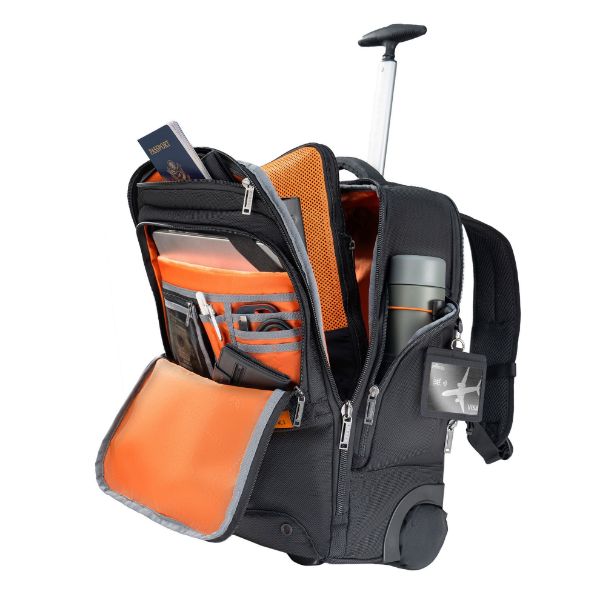 Picture of Wheeled Laptop Backpack w/ Replaceable Wheels. 11''-16'' Stowable Handle & Shoulder