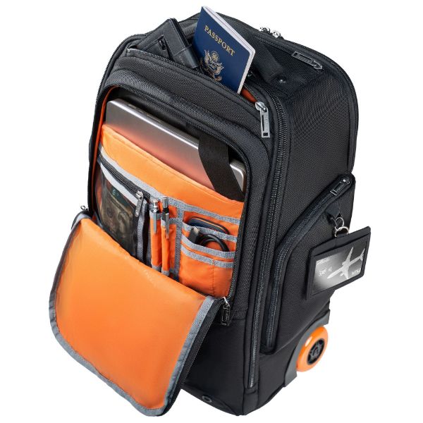 Picture of Wheeled Laptop Backpack w/ Replaceable Wheels. 11''-16'' Stowable Handle & Shoulder