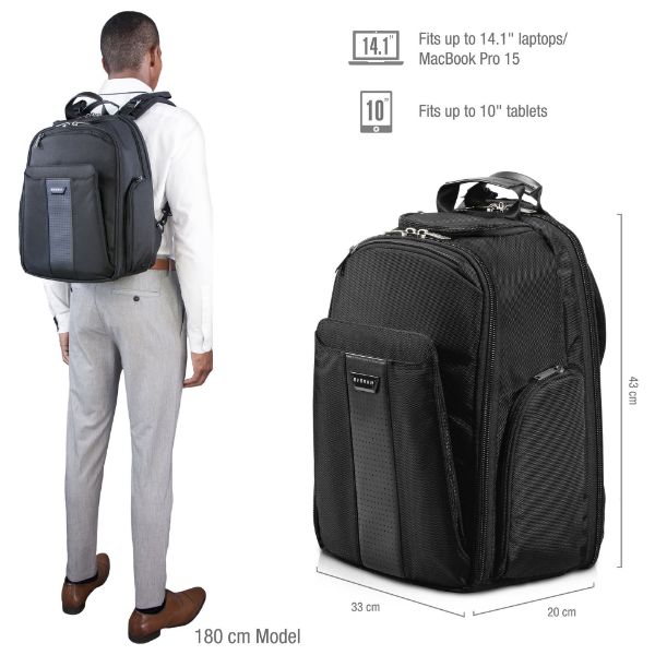 Picture of Versa 2 Premium Travel Friendly 15'' Laptop Backpack. Patented corner-guard protect