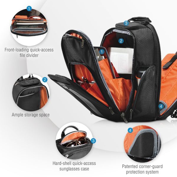 Picture of Versa 2 Premium Travel Friendly 15'' Laptop Backpack. Patented corner-guard protect