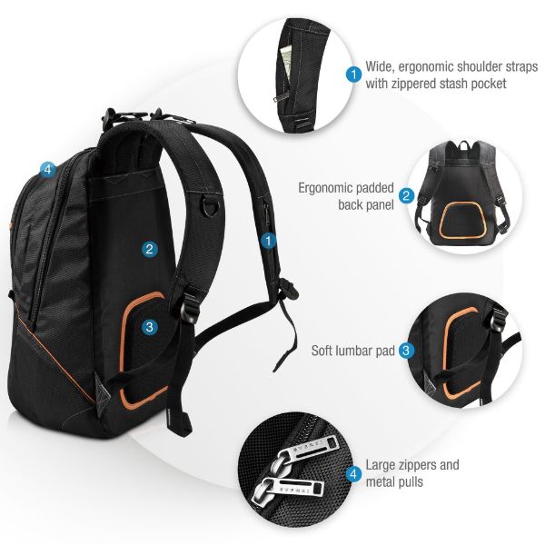 Picture of Glide Laptop Backpack 17.3'' Integrated corner-guard Shoulder strap stash pocket