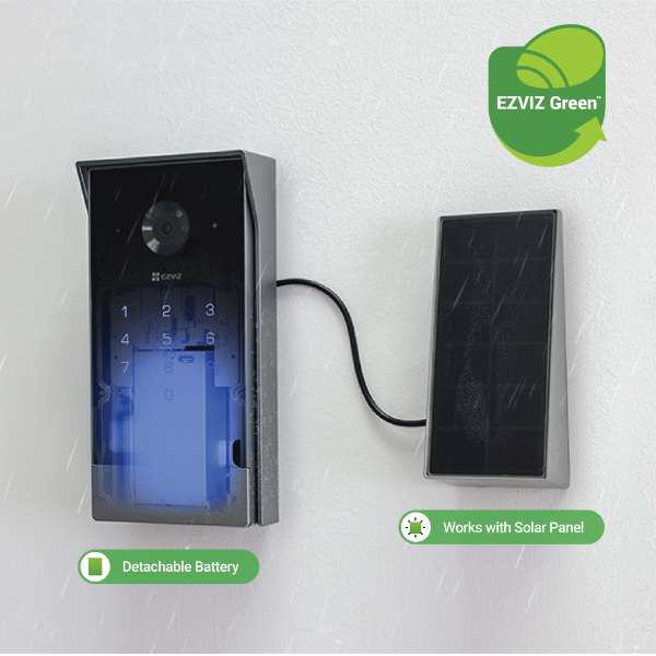 Picture of Smart Home 2K Video Doorphone w/ Solar-powered Charging Panel