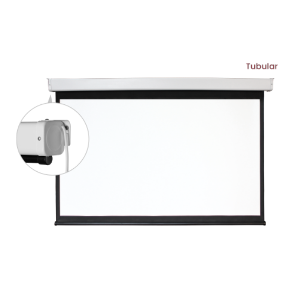 Picture of 100'' 16:9 Electric Projector Screen w/ Remote 160 Viewing Angle 4-Side