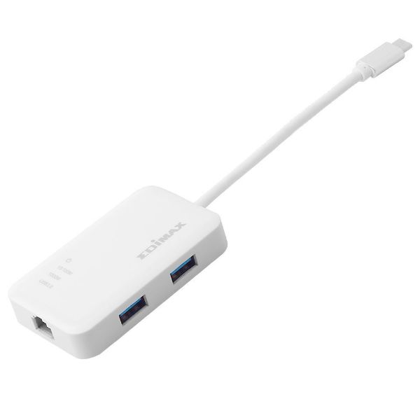Picture of 2-in-1 USB 3.0 Multi-Port Ethernet Hub w/ USB-C 3x USB-A 3.0 Ports 1x RJ45 G