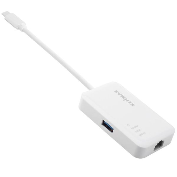 Picture of 2-in-1 USB 3.0 Multi-Port Ethernet Hub w/ USB-C 3x USB-A 3.0 Ports 1x RJ45 G