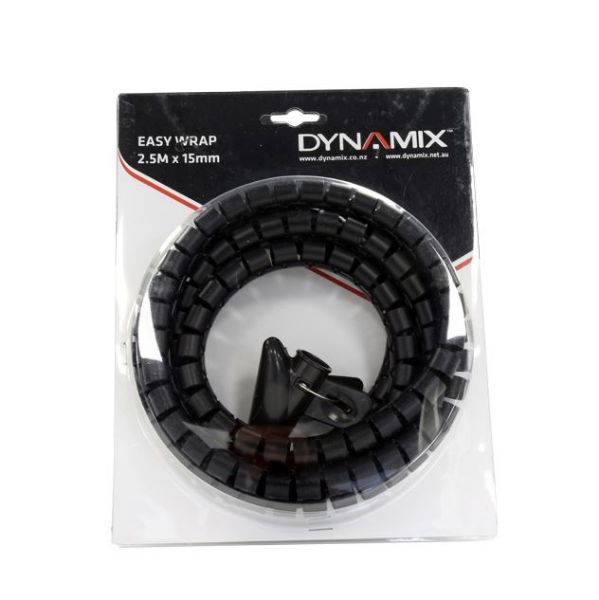 Picture of 2.5mx15mm Easy Wrap - Cable Management Solution Blister Retail Packaging Black