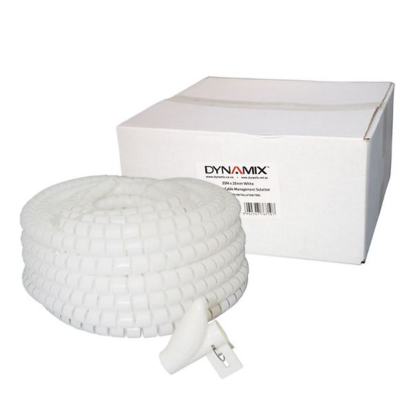 Picture of 20mx20mm Easy Wrap Cable Management Solution Bulk Packed White